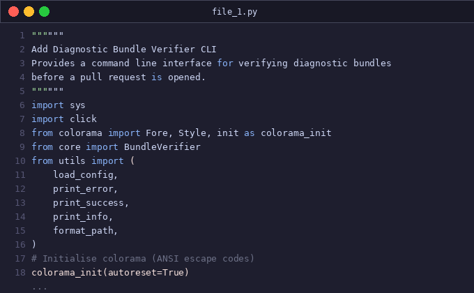 Add diagnostic bundle verifier CLI