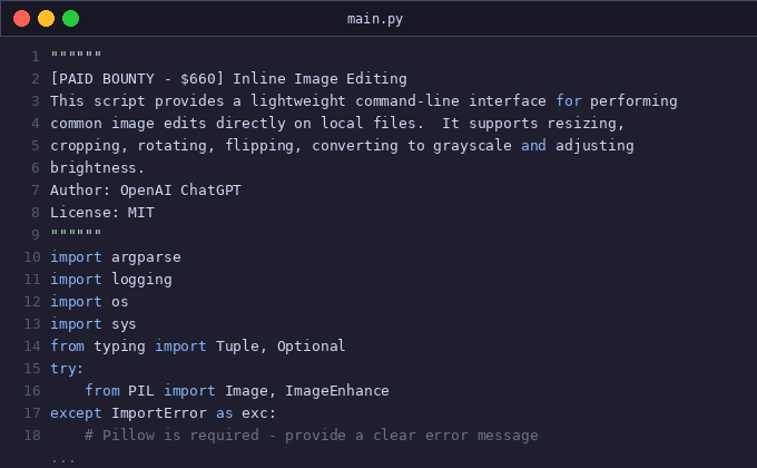 Inline Image Editing