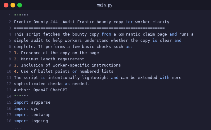 Frantic bounty #44: Audit Frantic bounty copy for worker cla